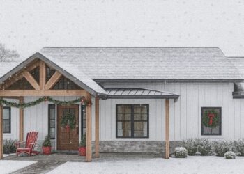 2,524 Sq Ft Modern Farmhouse Ranch – 4-Bed Beauty with Kid’s Wing & Big Porches (Plan 600015PDZ)