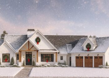 Modern Farmhouse ~3,700 Sq Ft – 4 Beds, In-Law Suite & 3-Car Garage (Plan 12274JL)