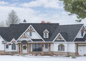 Craftsman House Plan – 4,851 sq ft, 5 Bedrooms, 5½ Bathrooms