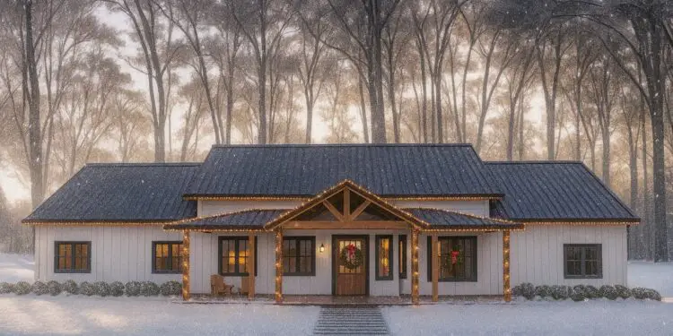 One-Story Modern Farmhouse Plan with Flex Space – 3,050 sq ft, 4 Bedrooms, 2½ Bathrooms
