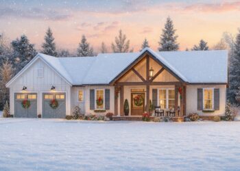 Modern Farmhouse Plan – 1,553 sq ft, 3 Bedrooms, 2 Bathrooms
