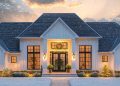 Transitional Style Home Plan with Two-Story Great Room & Bonus – 3,607 sq ft, 5 Bedrooms, 5.5+ Bathrooms