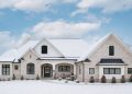 European Ranch for Sloped Lot – ~3,822 sq ft, 3–4 Bedrooms, 4 Bathrooms + Basement & Bonus (Plan 444041GDN)