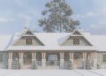 Two-Story Rustic Duplex House Plan with Wrap-Around Porch – 1,810 sq ft per Unit (Plan 70902MK)