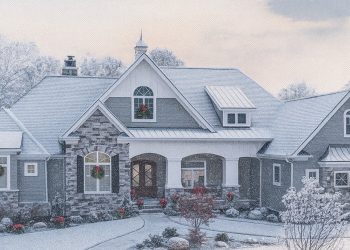 Hillside-Walkout Craftsman Home Plan with Sunroom Off Master Suite – 4,186 sq ft, 4-5 Bedrooms, 5 Bathrooms (Plan 444220GDN)