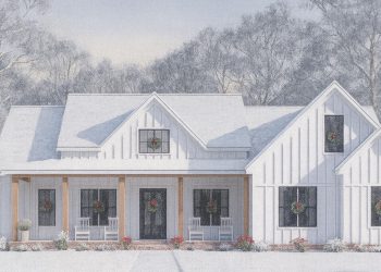 Modern Farmhouse Plan 009-00422 – ~2,365 sq ft, 3-4 Bedrooms, 2.5 Bathrooms, 2-3 Car Garage