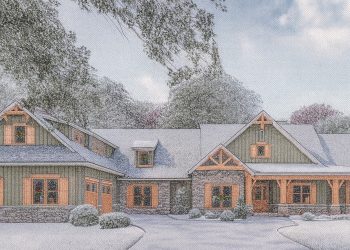 Gorgeous Craftsman House Plan with Private Master Suite – ~5,098 sq ft, 4–5 Bedrooms, 3.5–4.5 Bathrooms