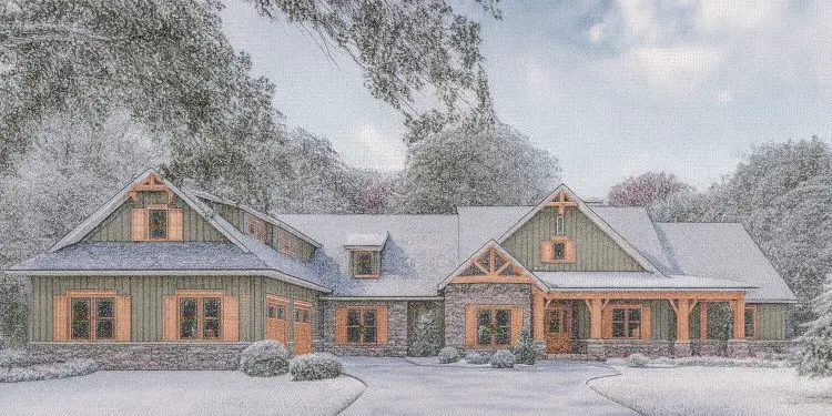Gorgeous Craftsman House Plan with Private Master Suite – ~5,098 sq ft, 4–5 Bedrooms, 3.5–4.5 Bathrooms