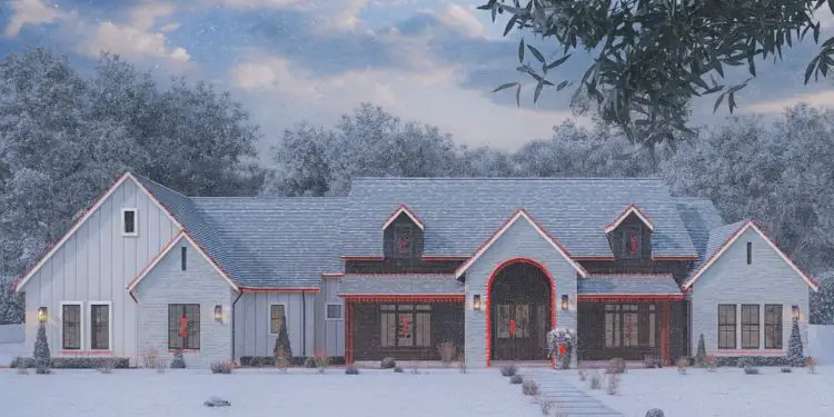 Transitional Farmhouse with Large Game Room – ~4,187 sq ft, 4 Bedrooms, 4.5 Bathrooms, 3-Car Garage