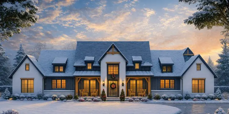 Modern Farmhouse with Outdoor Kitchen & Fireplace – ~3,877 sq ft, 4 Bedrooms, 3.5–4.5 Bathrooms, 3-Car Garage