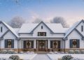 Modern Farmhouse with Three Fresh-Air Spaces – ~3,077 sq ft, 4 Bedrooms, 3.5–4.5 Bathrooms, 2-Car Garage