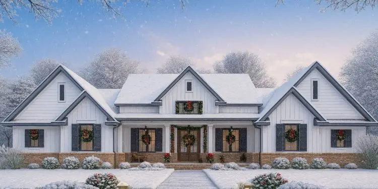 Modern Farmhouse with Three Fresh-Air Spaces – ~3,077 sq ft, 4 Bedrooms, 3.5–4.5 Bathrooms, 2-Car Garage