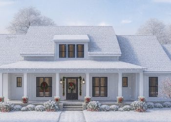 Modern Farmhouse with Vaulted Rear Porch – ~2,815 sq ft, 4 Bedrooms, 3 Bathrooms, 3-Car Garage