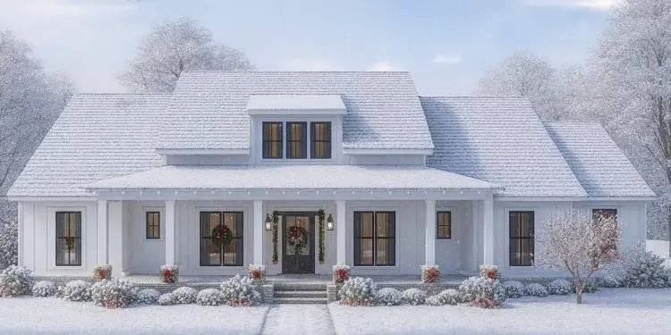Modern Farmhouse with Vaulted Rear Porch – ~2,815 sq ft, 4 Bedrooms, 3 Bathrooms, 3-Car Garage