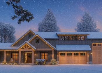 Barndominium Plan – ~2,556 sq ft, 4 Bedrooms, 2.5 Bathrooms, 3-Car Garage
