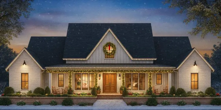 Symmetrical Modern Farmhouse with Home Office & Bonus Room – 3,292 Sq Ft of Balanced Family Living
