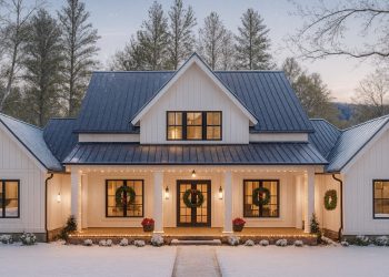 Modern Farmhouse with Outdoor Kitchen – 3,003 Sq Ft of Relaxed, Entertainer-Friendly Living