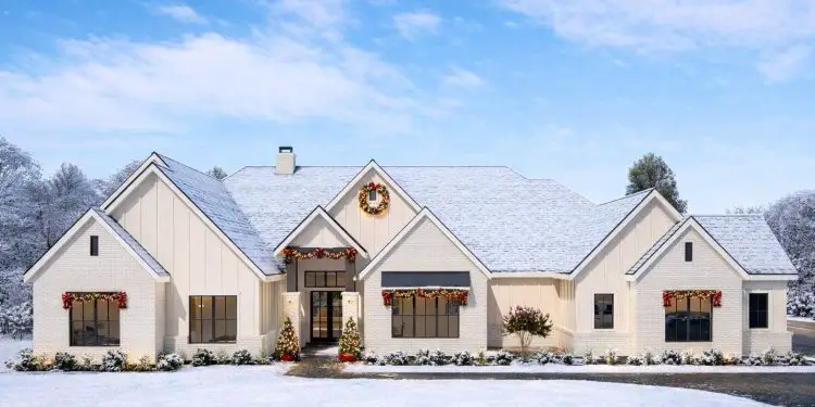 New American Ranch-Style Home with Guest Suite and Office – ~4,683 sq ft, 5 Bedrooms, 5.5+ Bathrooms, 3-Car Garage