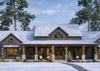 Modern Farmhouse Plan – ~2,564 sq ft, 3 Bedrooms, 3.5 Bathrooms, 3-Car Garage
