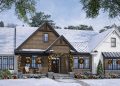 Transitional Farmhouse Plan with Private Master Suite & Porch – ~2,563 sq ft, 4 Bedrooms, 3.5 Bathrooms, 2-Car Garage