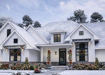 Modern Farmhouse-Style Home Plan – ~2,191 sq ft, 4 Bedrooms, 4 Bathrooms, 2-Car Garage