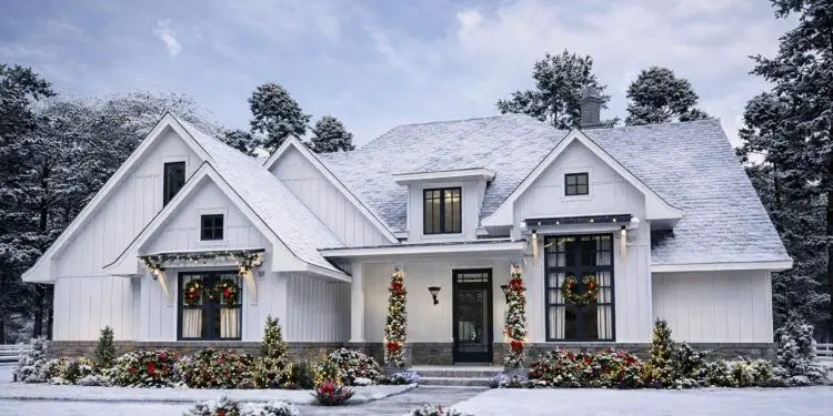 Modern Farmhouse-Style Home Plan – ~2,191 sq ft, 4 Bedrooms, 4 Bathrooms, 2-Car Garage