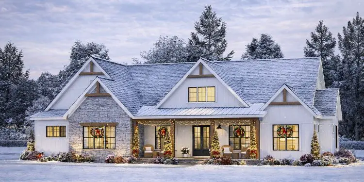 Modern Farmhouse Plan – ~2,554 sq ft, 4–5 Bedrooms, 3.5 Bathrooms, 2-3 Car Garage