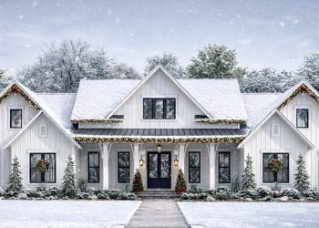Modern Farmhouse Plan – ~2,974 sq ft, 4 Bedrooms, 3.5 Bathrooms, 3-Car Garage
