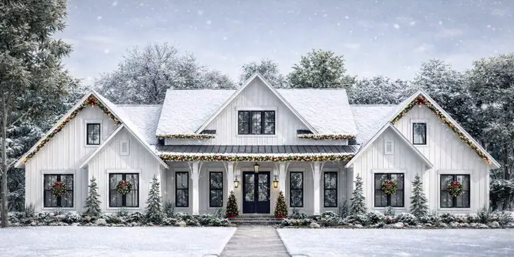 Modern Farmhouse Plan – ~2,974 sq ft, 4 Bedrooms, 3.5 Bathrooms, 3-Car Garage