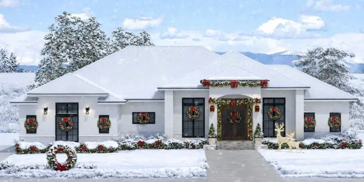 Transitional House Plan with 3-Car Side Garage – ~3,046 sq ft, 4 Bedrooms, 4.5 Bathrooms