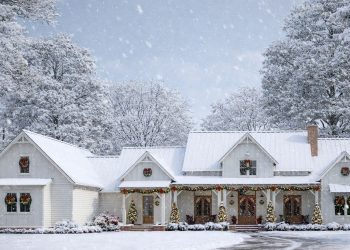 Modern Farmhouse Plan – ~3,095 sq ft, 4–5 Bedrooms, 4 Bathrooms, 3-Car Garage