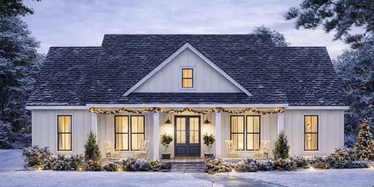 Modern Farmhouse Plan – ~2,379 sq ft, 3 Bedrooms, 2.5 Bathrooms, 2–3-Car Garage