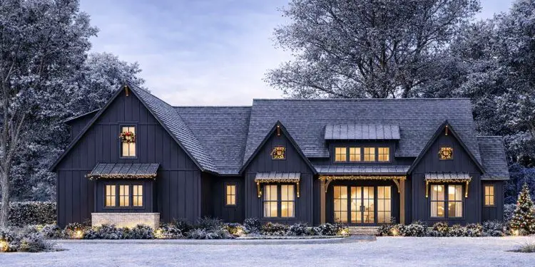 Modern Farmhouse House Plan – ~2,578 sq ft, 4 Bedrooms, 3.5 Bathrooms, 2-Car Garage