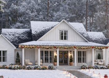 Modern Farmhouse Style Home with 2,655 Sq Ft, 4 Bedrooms, and Big Front-and-Back Porch Living