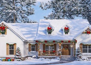 Modern Farmhouse Plan – ~3,369 sq ft, 4 Bedrooms, 3 Bathrooms, 2-Car Garage