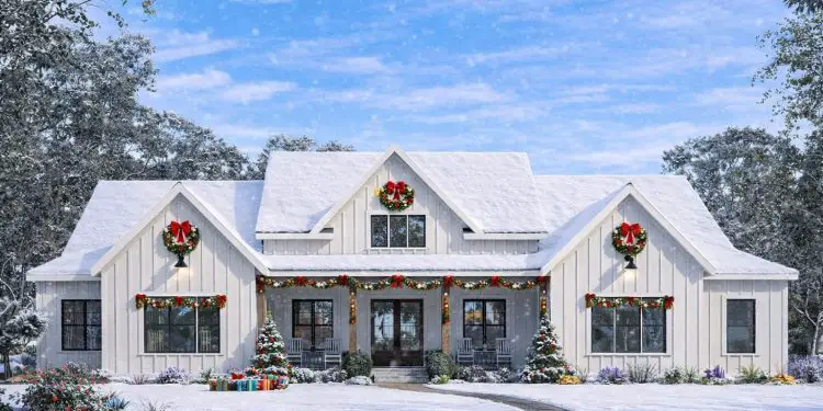 Modern Farmhouse Plan – ~3,066 sq ft, 4–5 Bedrooms, 3.5 Bathrooms, 3-Car Garage