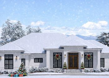 Contemporary Home Plan – ~3,046 sq ft, 4 Bedrooms, 4.5 Bathrooms, 3-Car Garage
