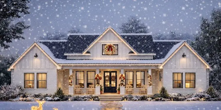 Modern Farmhouse with Vaulted Great Room & Outdoor Fireplace – ~2,841 sq ft, 4 Bedrooms, 3.5 Bathrooms, 3-Car Garage