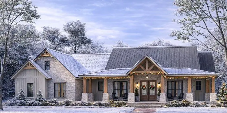 Craftsman House Plan – ~2,961 sq ft, 4 Bedrooms, 3.5 Bathrooms, 3-Car Garage