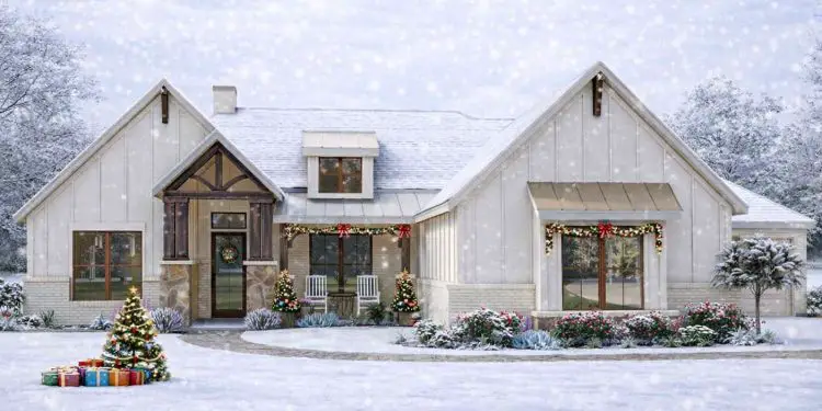 Craftsman House Plan – ~2,796 sq ft, 3-4 Bedrooms, 3 Bathrooms, 3-Car Garage