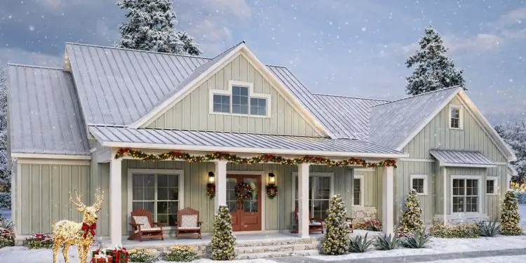 Modern Farmhouse Plan – ~2,305 sq ft, 4 Bedrooms, 3 Bathrooms, 2-Car Garage