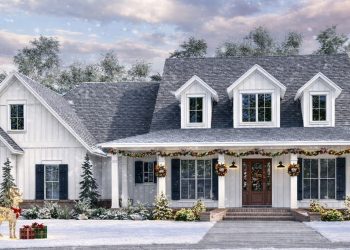Fresh 4-Bedroom Farmhouse Plan with Bonus Room Above Garage – ~2,926 sq ft, 4–5 Bedrooms, 3.5–4.5 Bathrooms, 3-Car Garage