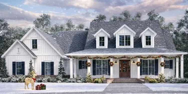 Fresh 4-Bedroom Farmhouse Plan with Bonus Room Above Garage – ~2,926 sq ft, 4–5 Bedrooms, 3.5–4.5 Bathrooms, 3-Car Garage