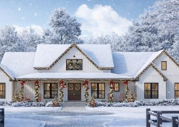 Spacious Modern Farmhouse Plan with 4 Bedrooms, Office & Outdoor Living – ~2,500 sq ft, 4 Bedrooms, 3.5 Bathrooms, 3-Car Garage