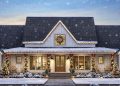 Symmetrical 4-Bed Modern Farmhouse Plan with Home Office & Bonus Room – ~3,292 sq ft, 4 Bedrooms, 3.5 + Bathrooms, 3-Car Garage
