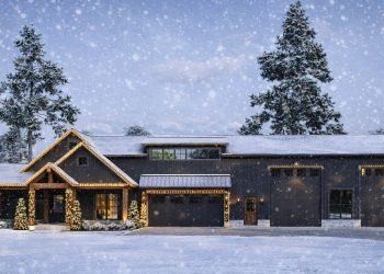 Barndominium Plan – ~2,631 sq ft, 4 Bedrooms, 2.5 Bathrooms, 4-Car Garage