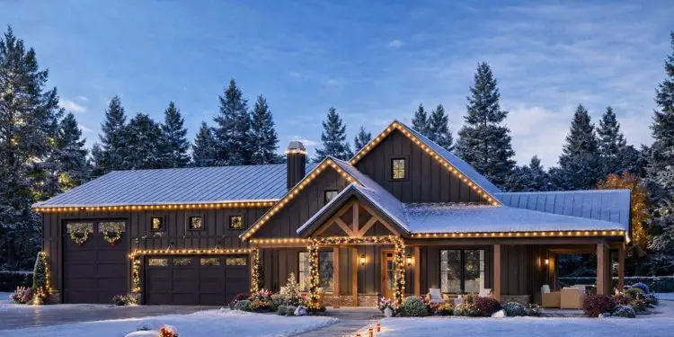 Barndominium Plan – ~2,059 sq ft, 3 Bedrooms, 2.5 Bathrooms, 3-Car Garage