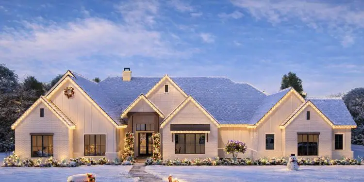 New American House Plan with Guest Suite and Office – ~4,683 sq ft, 5 Bedrooms, 4.5+ Bathrooms, 3-Car Garage