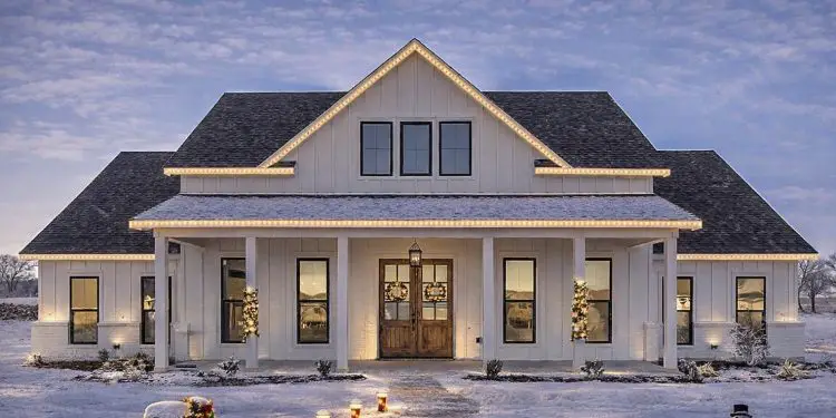 Modern Farmhouse Plan – ~2,390 sq ft, 4 Bedrooms, 3 Bathrooms, 2-Car Garage