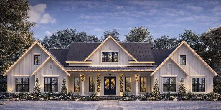 Modern Farmhouse Plan – ~3,086 sq ft, 4 Bedrooms, 3.5 Bathrooms, 3-Car Garage